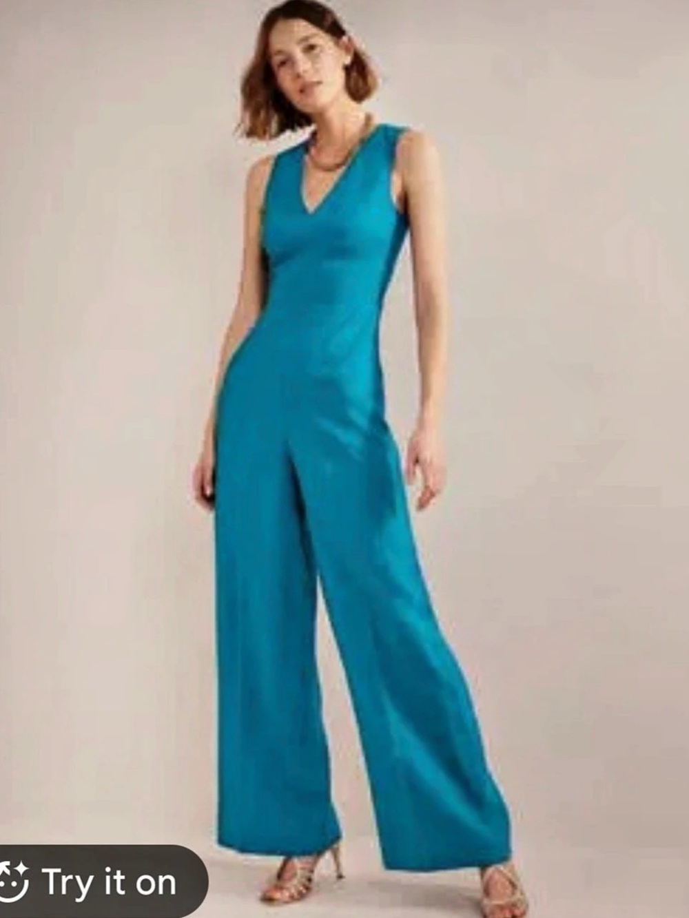 Boden Occasion Jumpsuit Wide Leg Blue Size 12T